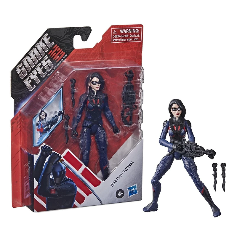 Yeux de serpent : G.I. Figurine d'action Joe Origins Baroness, jouet à collectionner avec fonction d'action amusante et accessoires, jouets pour enfants à partir de 4 ans