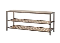 TRINITY 3-Tier |42" x 14" x 18"| Bamboo Shoe Bench| Bronze Anthracite