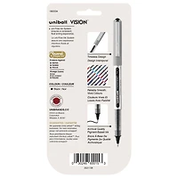 uniball™ Vision Rollerball Pens, Fine Point (0.7mm), Black, 4 Pack, Vision Rollerball .7 Blk 4pk