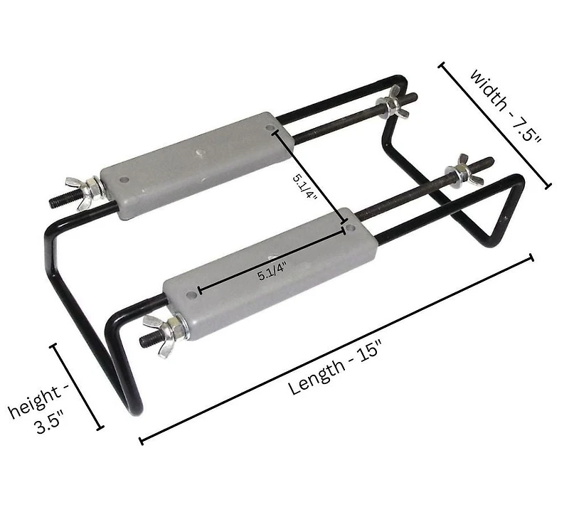 Blue Dog Marine Jon Boat Seat Bracket, Adjusts from 8 inches to 16.5 inches, Clamp-On Seat Bracket Fit 8x8 inches Seat Mounts