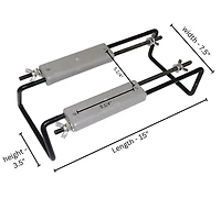Blue Dog Marine Jon Boat Seat Bracket, Adjusts from 8 inches to 16.5 inches, Clamp-On Seat Bracket Fit 8x8 inches Seat Mounts