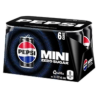 Pepsi Zéro sucre 6 x 222mL, Mini Cans