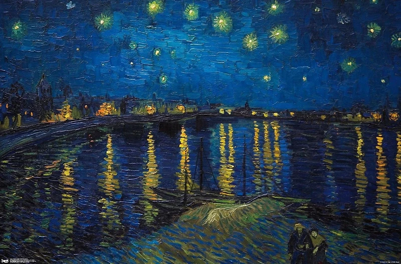 Starry Night over The Rhone by Vincent van Gogh Wall Poster, 22.375" x 34"