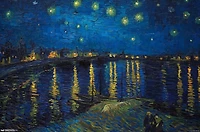 Starry Night over The Rhone by Vincent van Gogh Wall Poster, 22.375" x 34"