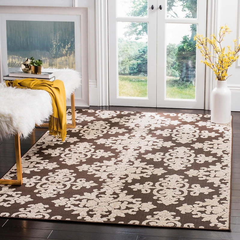 Safavieh Cottage Damjan Geometric Floral Outdoor Area Rug