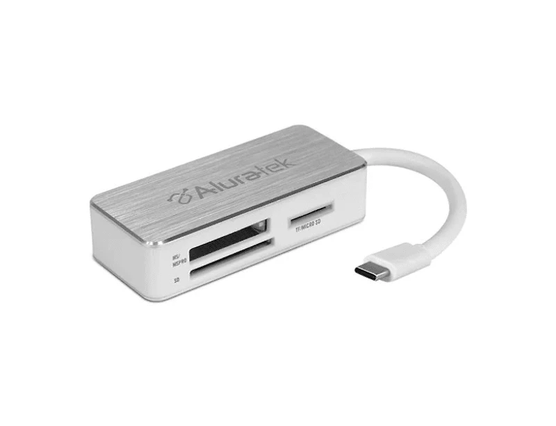 Lecteur de cartes Aluratek AUCRC303F SDXC / SDHC / MicroSD / MS USB 3.2 avec port USB-C