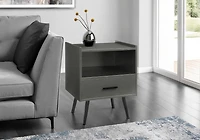 Monarch Specialties  Table D'appoint, Table D'appoint, Bout, Tiroir De Rangement, Table De Nuit, Chambre À Coucher, Salon, Stratifié Blanc, Contemporain, Moderne
