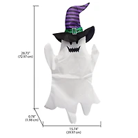 WAY TO CELEBRATE 28" GHOST WITH WITCH HAT PURPLE