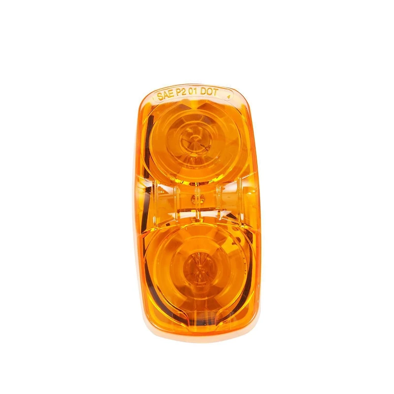 Dual Bulb Rectangular Clearance Light - Amber