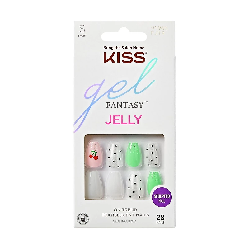 KISS Gel Fantasy - Fake Nails, Long