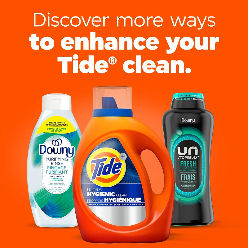 Détergent à lessive liquide Tide Ultra Propreté hygiénique, parfum original, 83 brassées, détergent à lessive liquide qui élimine la saleté visible et invisible