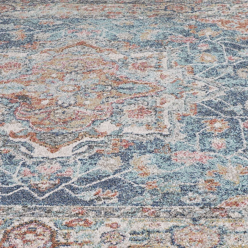 Cranfield Red and Blue Woven Area Rug