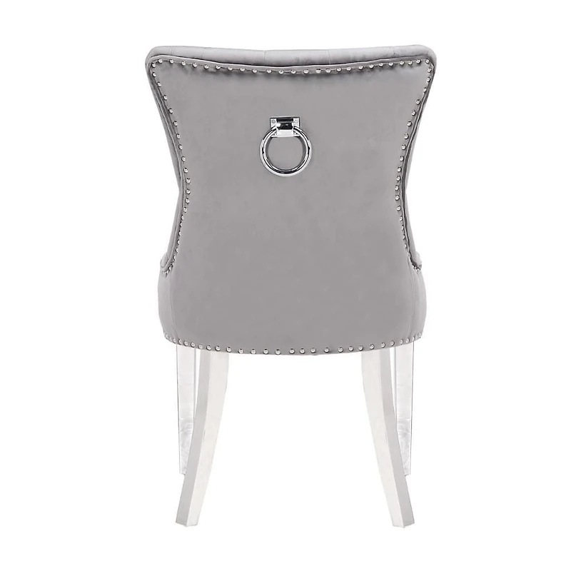 CHAISE CAIRUS en Gris ENSEMBLE DE 4