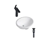 DROP Bath and Kitchen DR091154 Undermount Bathroom Sink Set