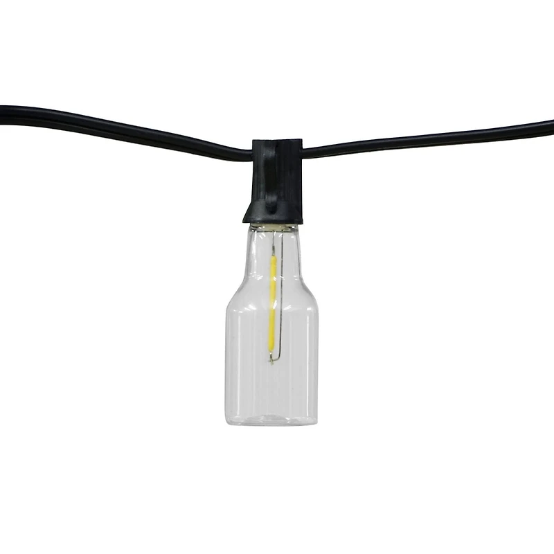 Mainstays 10-count Warm White LED Bottle String Lights - Black Wire, LED String Lights