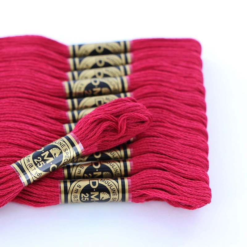 DMC Cotton Embroidery Floss 8m – Red, 6-Strand Thread, 6 Strand