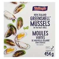 Talley's Moules Vertes De Nouvelle-Zélande, Demi-Coquille, Congelées, 454 g 454 g
