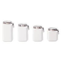 Mainstays Ensemble de boîtes en céramique émaillée blanche, 12 Pièce Ensemble de boîtes