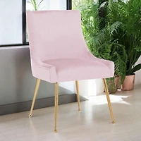 Chaises Heye II roses (lot de 4) pour salle à manger (Silver Import)