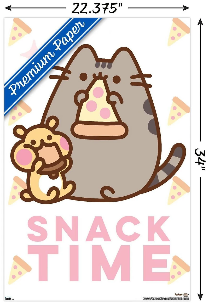 Pusheen - Snack Time Wall Poster, 14.725" x 22.375" Framed
