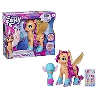 My Little Pony: A New Generation Sunny Starscout en rollers, jouet interactif de 22,5 cm avec télécommande, 50 réactions, lumières