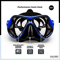 Masque de natation adulte Dolfino Pro Theos Bleu