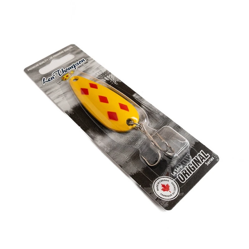 Leurre de pêche Len Thompson - 0YR Cinq de Diamants jaune et rouge - 5/8oz