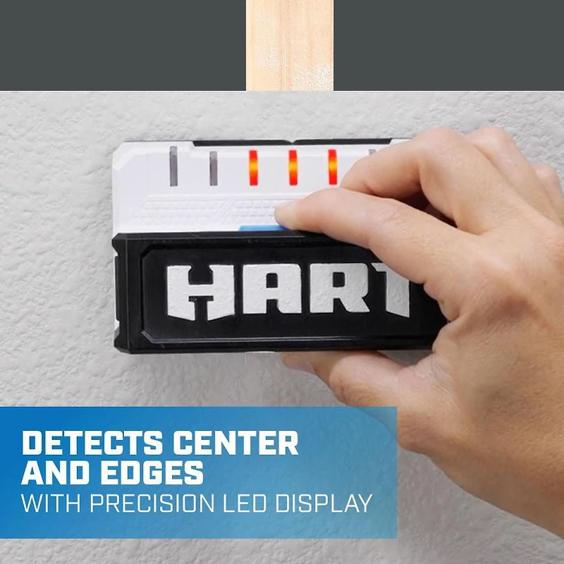 HART Advanced Whole Stud Detector Stud Finder with 7 Sensors, AAA Battery Powered, Not Included