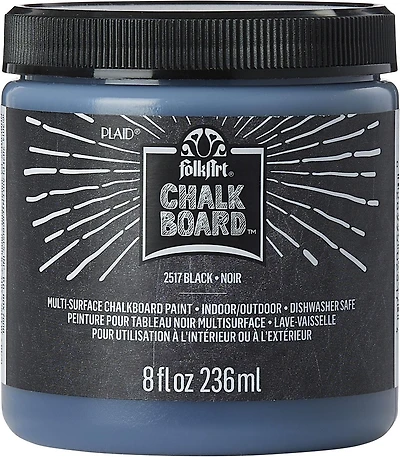 Folkart Chalkboard Paint Black 8 oz, Chalkboard Paint