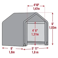 Remise Scotts verte à pignon 6 x 6 x 6 pi