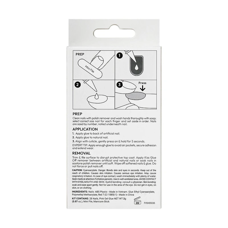 KISS Voguish Fantasy - Faux ongles - Luminaire - Ovale - Court - 28 pièces KISS Voguish Fantasy