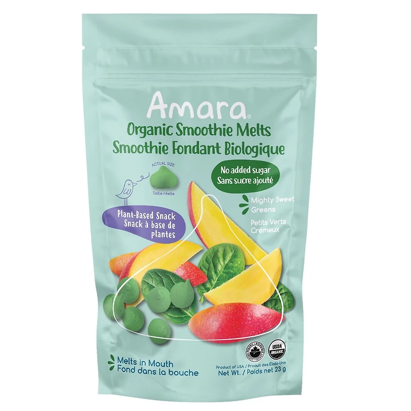 Amara Organic Smoothie Melts Mighty Sweet Greens