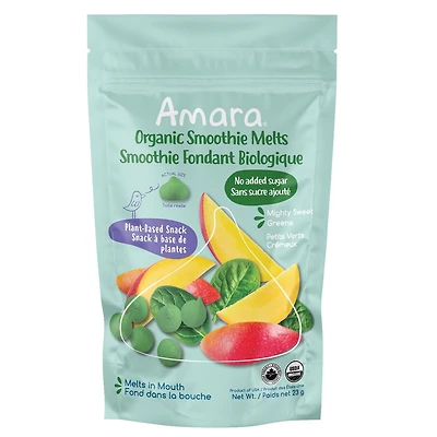 Amara Organic Smoothie Melts Mighty Sweet Greens
