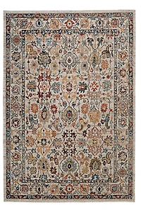 Tapis d'appoint Grand Zéro Laramie ivoire & bleu de 3 pi x 5 pi
