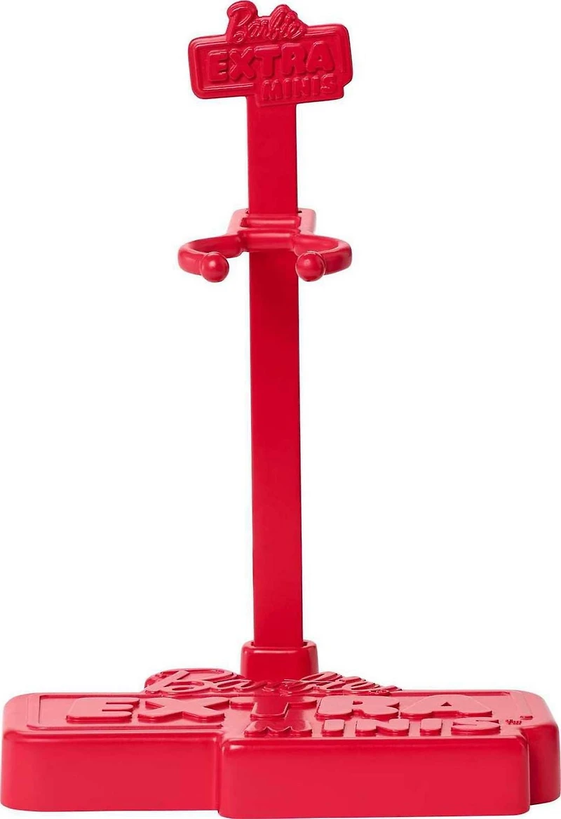 Poupée Mini Barbie Extra n° 4 (14 cm) avec Tenue Violette en Peluche, Socle et Accessoires pour Poupée dont Serre-Tête à Oreilles d’Ours et Lunettes de Soleil ; Cadeau pour Enfants à partir de 3 ans