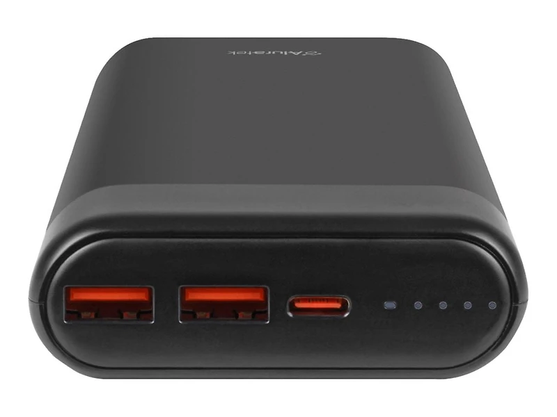Aluratek APBQ20F - 65W Fast Charge 20,000 mAh , QC 3.0 - 3 outputs 2 x USB, 1 x USB-C PD Power Bank