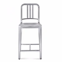 Nicer Furniture Brushed Anodized Aluminum Modern Counter Stools