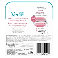 Venus ComfortGlide White Tea Women's Razor Blades, with Built-in Shave Gel Bars, 4 Razor Blade Refills