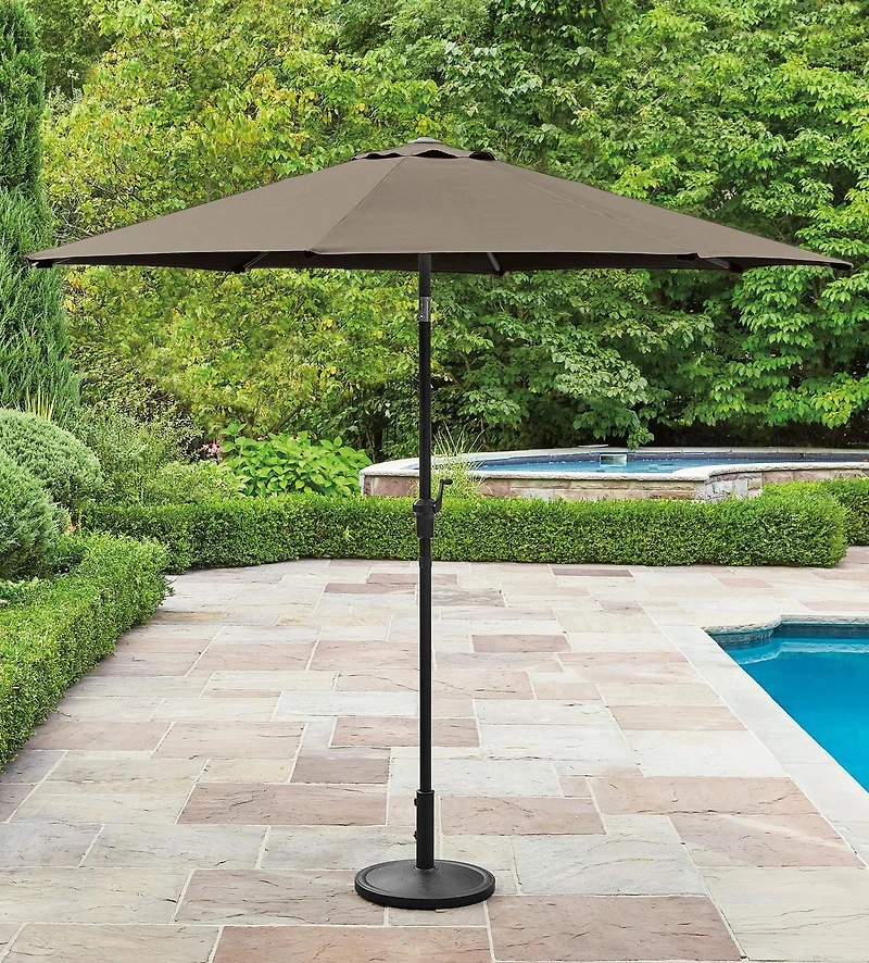 Parasol de marché rond pour patio de 2,7 m HOMETRENDS