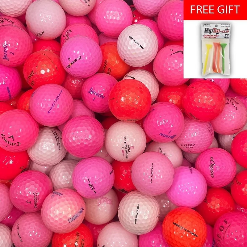 Mulligan - 77 Mix AAA Recycled Used Golf Balls, Pink