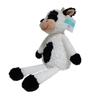 WAY TO CELEBRATE Pâques en peluche 17 pouces vache bouclée moyenne, blanc et noir