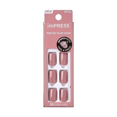 KISS ImPRESS Color - Fake Nails, 30 Count, Short, Gel in minutes