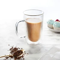 Double Wall Stripe Mug 350ml, Set of 2