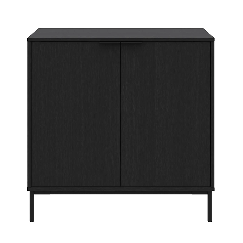 Armoire de rangement Nexera Slim à 2 portes, noire