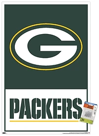 NFL Green Bay Packers - Logo 21 Wall Poster with Push Pins, 14.725" x 22.375"