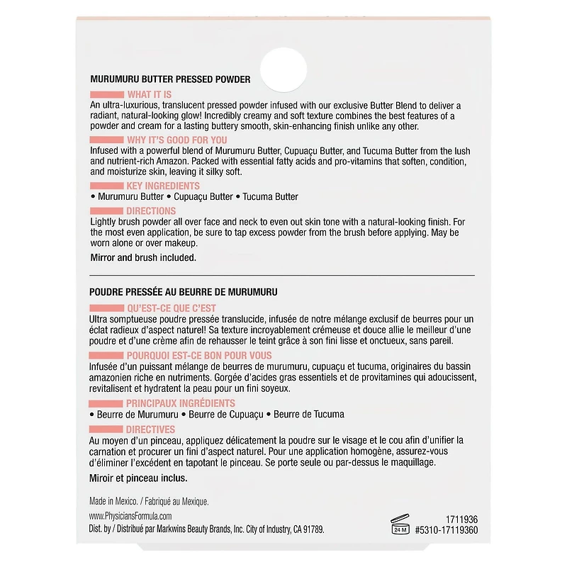 MURUMURU BUTTER BELIEVE IT FACE POWDER TRANSLUCENT, face powder