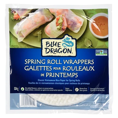 Blue Dragon Spring Roll Wrappers, 134gr, 134g