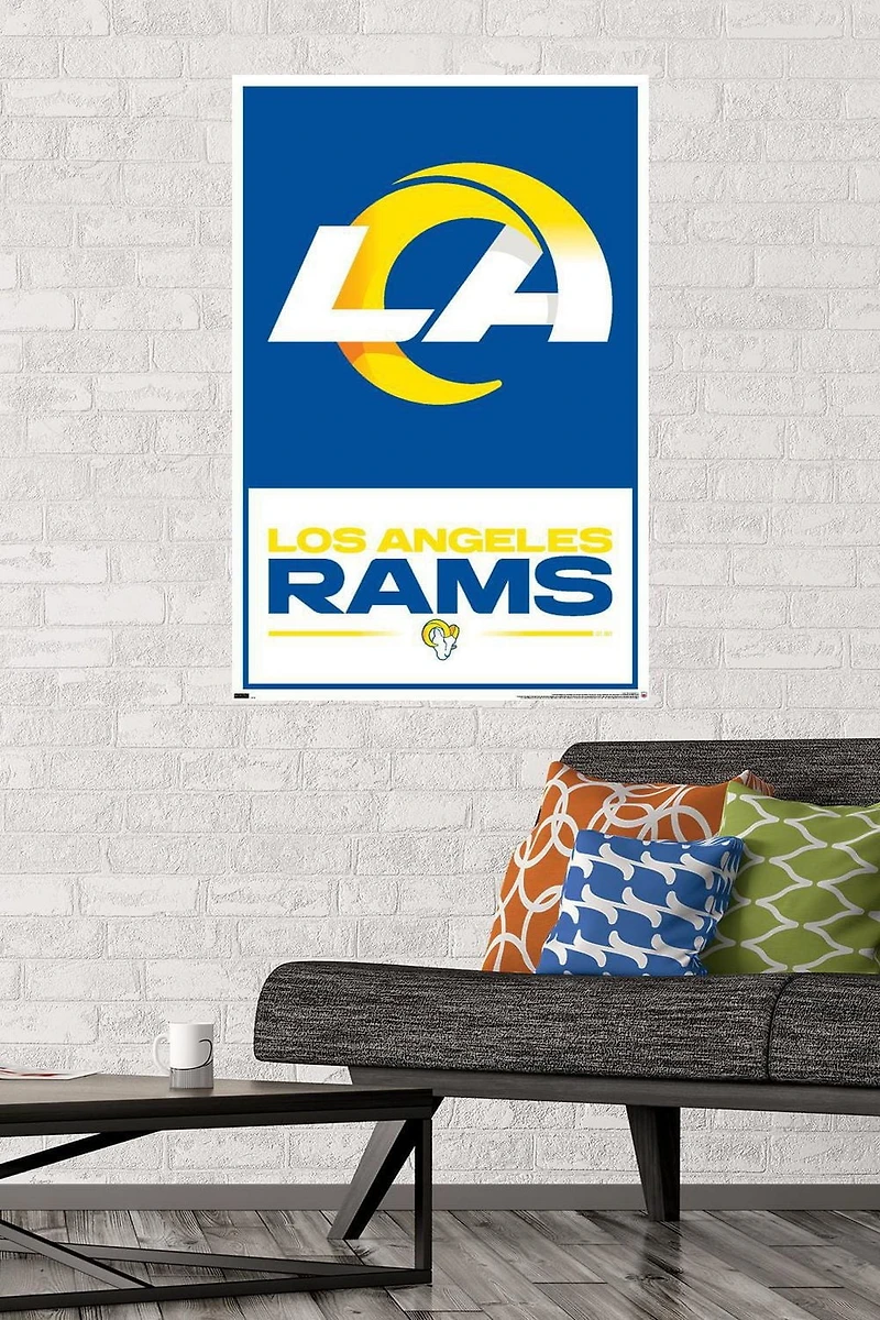 NFL Los Angeles Rams - Logo 21 Wall Poster, 22.375" x 34" Framed