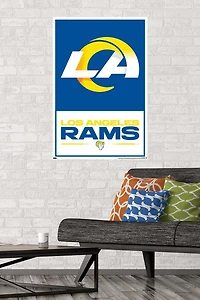 NFL Los Angeles Rams - Logo 21 Wall Poster, 22.375" x 34" Framed