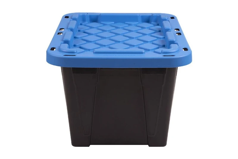 Bac Robuste Ramtuff 45 litres noir et bleu Bac Ramtuff de 45 litres avec couvercle bleu